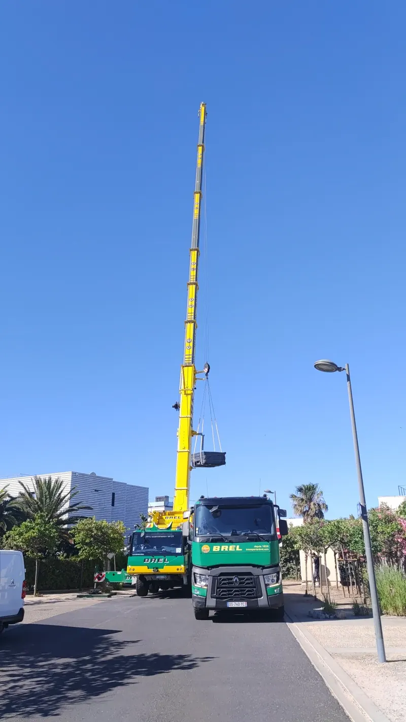 Préparatifs du levage dans le jardin